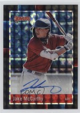 2022 Panini Donruss Optic Black Finite Prizm 1/1 Jake McCarthy Auto 12xs