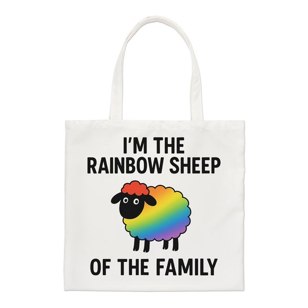 Regenbogen Schaf Familie Regular Tragetasche Pride Lustig Witz Geschenk-image