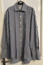 TM Lewin John Francomb Classics Men’s Blue Checked Long Sleeve Shirt