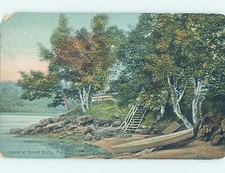 Divided-Back BRIDGE SCENE Brunswick Maine ME H9072