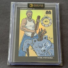 Canvas Marketing Gold Stephen Curry On-Card Auto /10 “Belt To A**” Warriors
