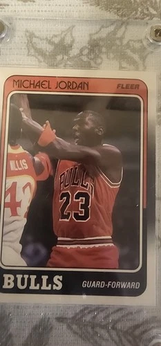 '88 FLEER Michael Jordan Card 17 OF 132 *AMAZING CRISP CARD* & ERROR CARD