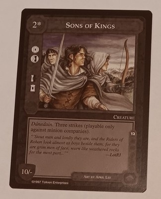 Sons of Kings - Middle Earth CCG card (1997 ICE) MECCG Lidless Eye Hazard LotR