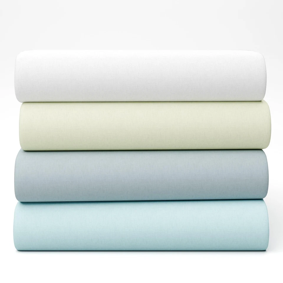 Juego de sábanas completas de 600 hilos blanco ártico, 4 piezas tejido satén rico en algodón Foto 4 de 4