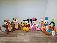 1998 Mattel Mickey Mouse Beanbag Plush Minnie Daisy Donald Goofy Pluto Chip Dale