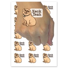 Heck Yeak Labrador Retriever Dog Sunglasses Cool Temporary Tattoo Fake Body Art