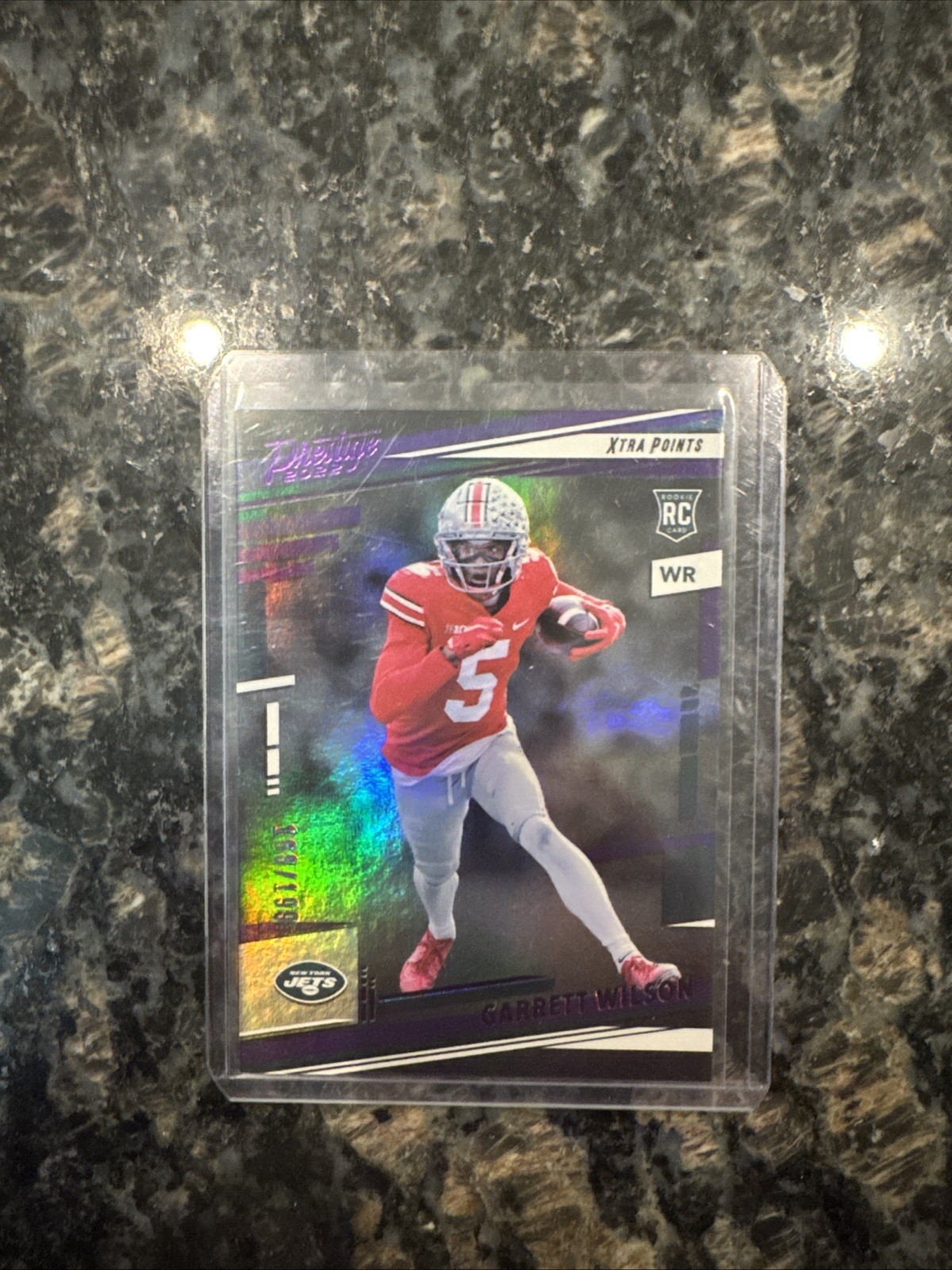 2022 Panini Prestige - Rookies Garrett Wilson #308 Xtra Points Purple /199 (RC)