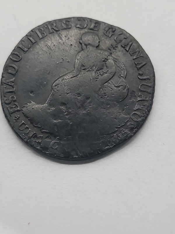 1828 Una Cuartilla  Estado Libre De Guanajuato México Coin
