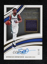 2021 Panini Immaculate Sneaker Swatch Signatures 3/49 Spencer Dinwiddie Auto 4g8