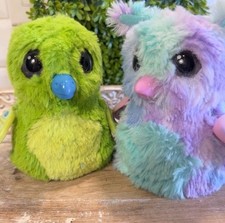 Hatchimals Draggle and Spin Masters Hatchimals Owl Bird Interactive Blue Purple