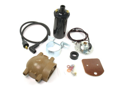 Electronic Ignition and Coil Conversion Kit 6V Positive Gr Fits FORD 1247XTP6