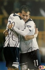 Gareth Bale Rafael Van Der Vaart signed 12x8 photo RACC TRUSTED ACG CERTIFIED