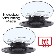Wing Mirror Glass BMW Mini R50 & R53 Cooper 2001-2006 Chrome Heated Convex Pair