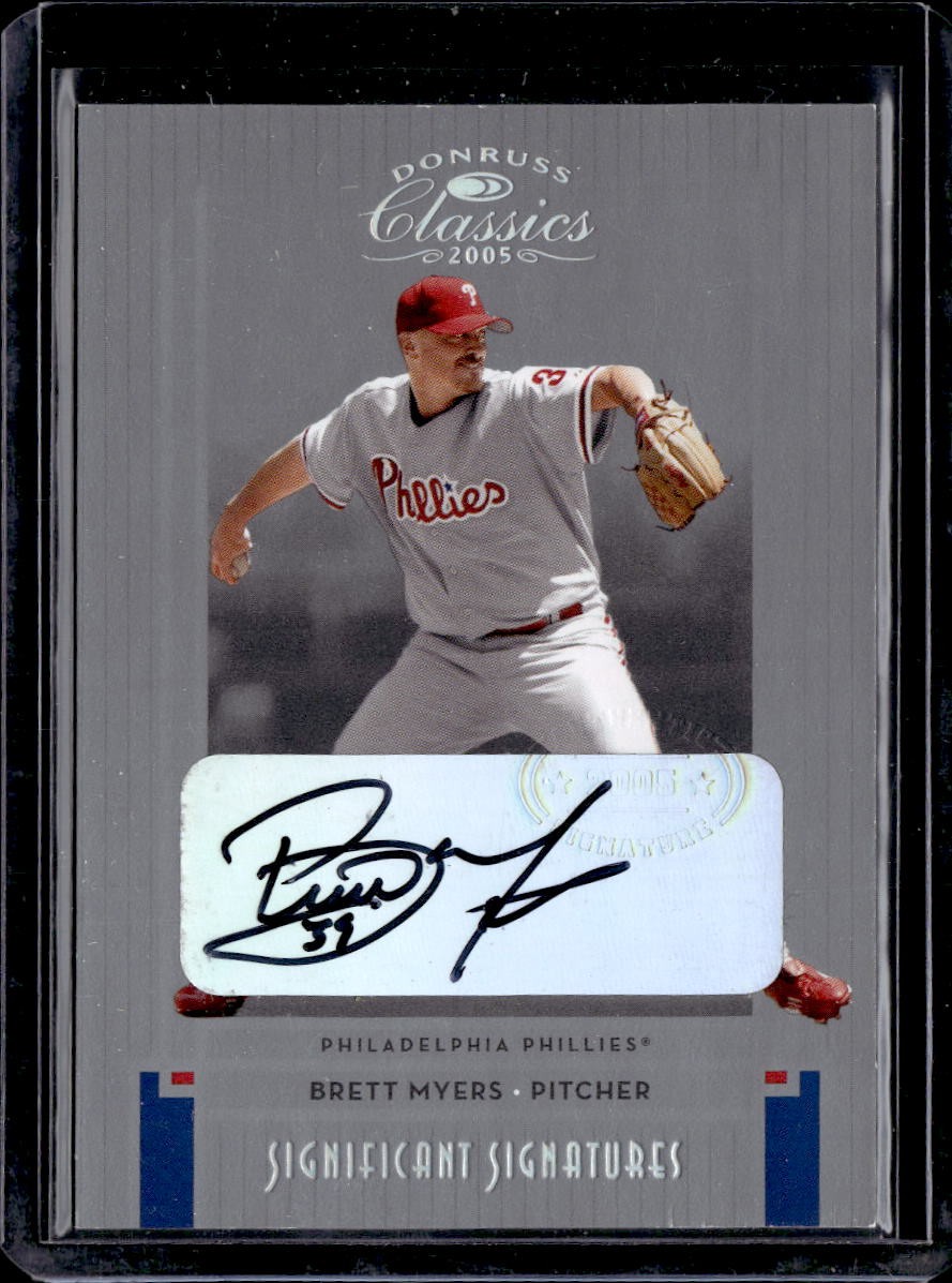 2005 Donruss Classics #194 Brett Myers Significant Signatures Silver #/50