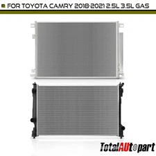 New 2x Radiator & AC Condenser Cooling Kit for Toyota Camry 2018-2021 2.5L 3.5L