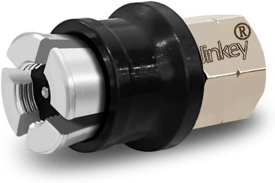 Air Chuck for Schrader Valve, Heavy Duty Brass Close Flow Straight Locking Air C