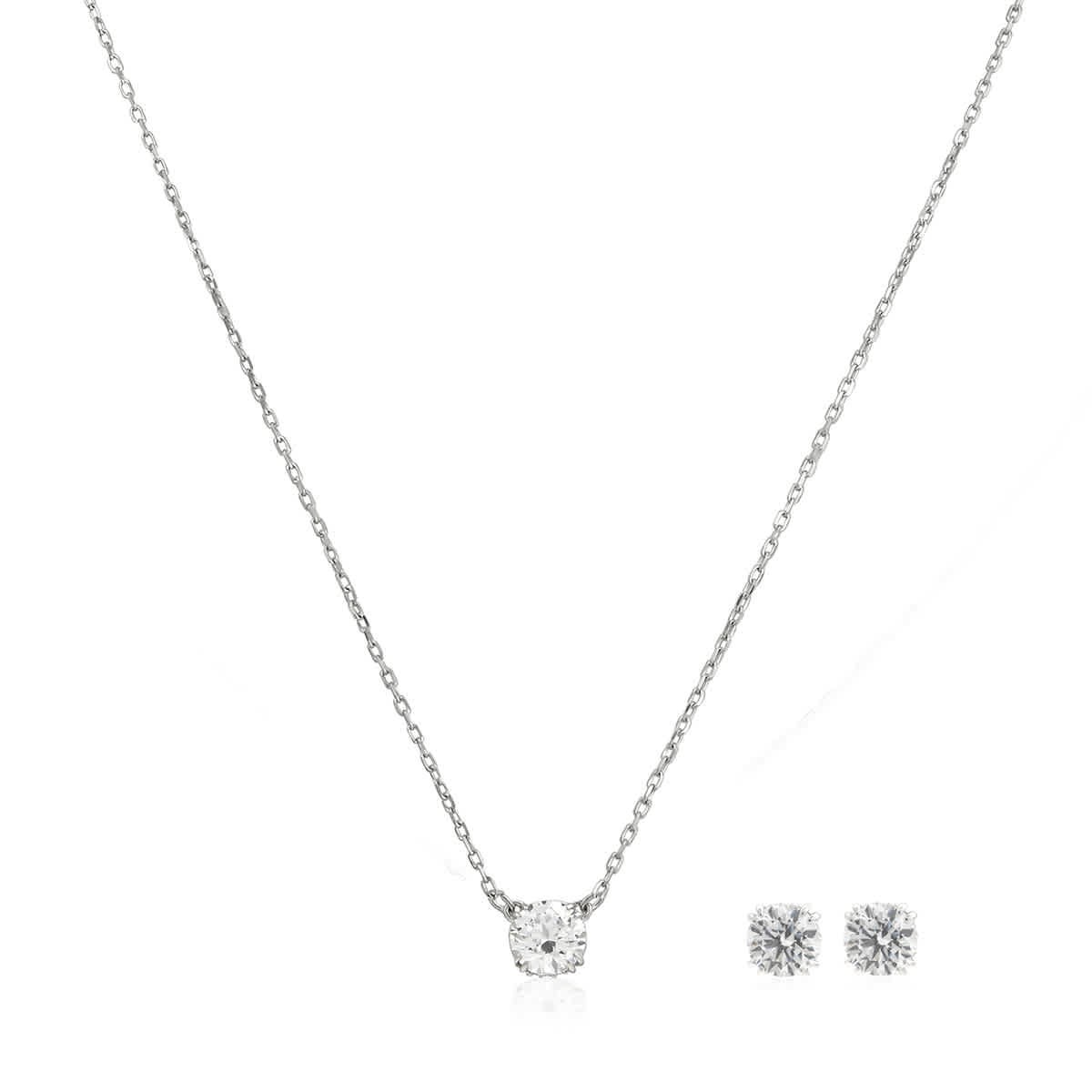 Комплект из белого хрусталя Swarovski Stilla круглой огранки 20190₽