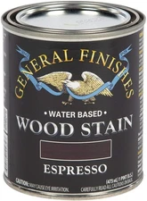 General Finishes Water Based Wood Stain, 1 Pint, Espresso