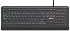 PHILIPS UltraSlim USB Keyboard Low-Profile Wired PC Keyboard RGB Backlit SPK8294
