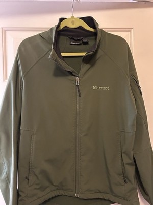 Marmot Gravity Softshell Jacket Mens Large Olive Hiking Outdoor Warm Fleece