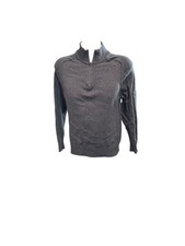 Men's Sonoma Gray Zip Up mock neck Sweater l