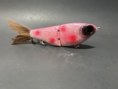 5 inch Glide Bait Swimbait for Bass & Pike Handmade Fishing Lure VMC Hooks