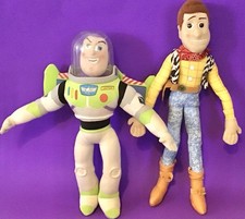 1996 Toy Story Plushes Lot 16  Woody Plush  13.5  Buzz Plush Vintage Disney