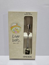 Oneida Stainless Steel Infant Feeding Spoon in Box Ch teau Pattern Monogram GCU