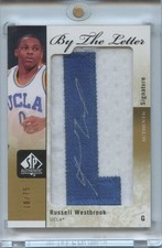 Russell Westbrook 2011-12 SP Authentic Auto Autograph "L" Patch UCLA 18/75