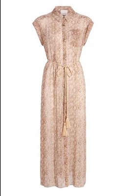 NWT Cinq à Sept Snake Sleeveless Melanie Coverup Button Front Tie Waist Size XL