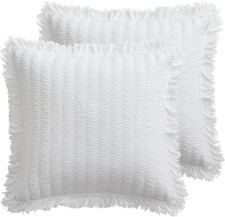 Levtex Home Wilhemina - Euro Sham Set of 2 - Ruffled - White - 26X26In. , No I