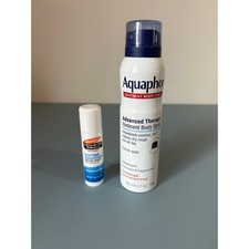 Aquaphor spray and Palmer's stick set moisturizers