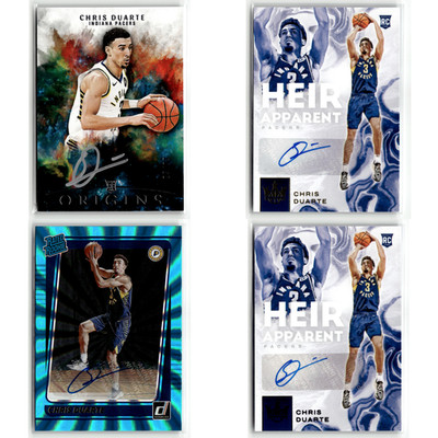 Chris Duarte Rookie Auto Lot (4) Court Kings /49, /199 Origins /99 Teal Laser