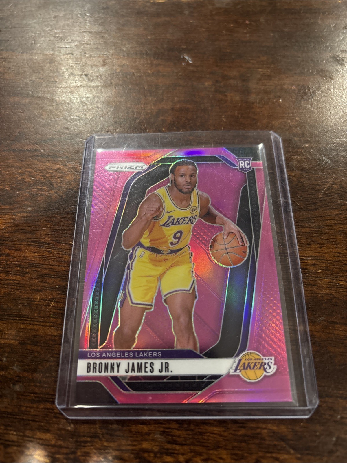 2024-25 Panini Prizm #243 Bronny James Jr. Pink Prizm /249 LA Lakers Rookie