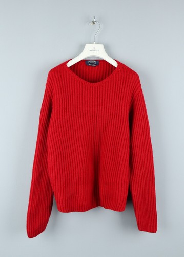 Weekend Max Mara, MAX MARA WEEKEND maglione donna vintage manica lunga rosso pura lana nuovo taglia L