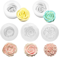 5 Stück Silikonform Blumen Kerzen Gießformen DIY Handgefertigten Duftkerzen