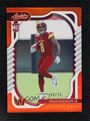 2022 Absolute Rookies Spectrum Orange 53/75 Brian Robinson Jr #127 Rookie RC fw7
