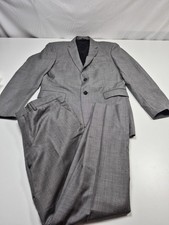 Jos A Bank Suit Mens 42 XLong Gray 100 Wool 2 Piece 34x29 Travelers Collection
