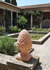 Zapfen,Pinienzapfen,helles Terracotta,Gartendeko,2 Größen wählbar