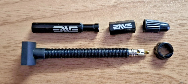 ENVE 59mm tubeless valve 000-1001-167, with valve core tool and pump adapter