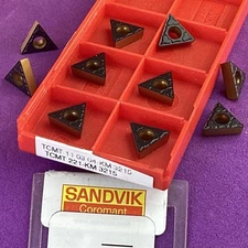 10pc  SANDVIK  TCMT 110304-KM   TCMT 221-KM  Carbide Inserts 3215🎯Machinist