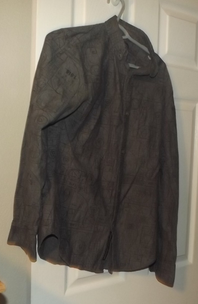 Imaginary Foundation Gray LS Button Front Shirt M… - image 1