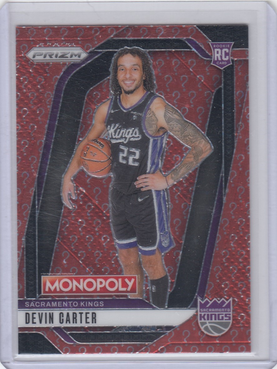 2024-25 Devin Carter Panini Prizm Monopoly RED QUESTION MARK SSP #39 - Kings RC
