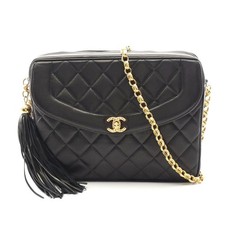 Chanel Diana Flap Lambskin Shoulder Bag Women Black One Size 664314