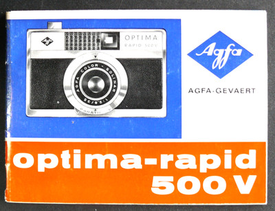ANLEITUNG / INSTRUCTIONS FOR USE - AGFA OPTIMA-RAPID 500 V - TYP 3440 - BE