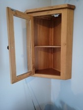 Wall-Mounted Display Cabinet with Glass Doors Kitchen Cupboard Storage Unit