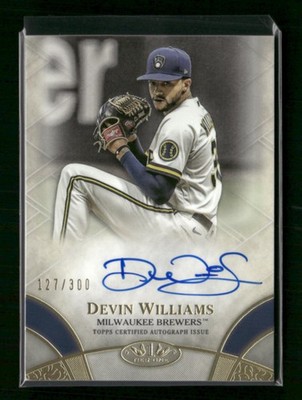 2021 Topps Tier One - Break Out Autographs #BOA-DWI Devin Williams #/300 Auto