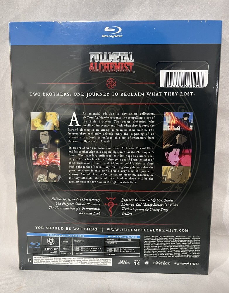 Fullmetal Alchemist: The Complete Series (Blu-ray Disc, 2015,