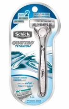 Schick Quattro Titanium Razor Handle + 1 Cartridges