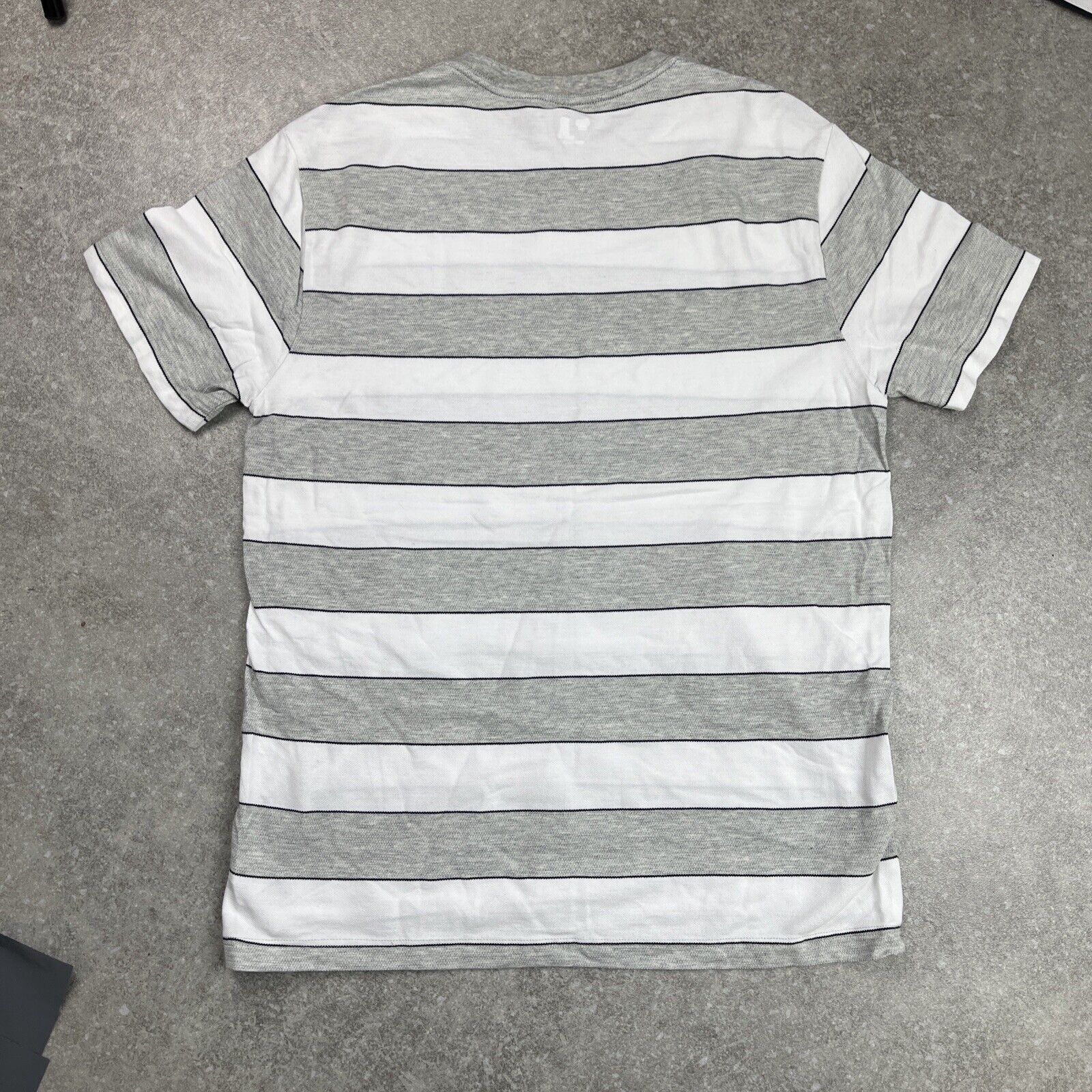 Gap Grey White Striped Cotton Tshirt Mens M Pit t… - image 4